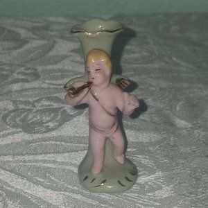 Vintage MINIATURE Japanese Cherub Bud Vase